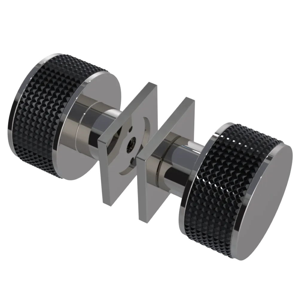 Rubinet Shower Door Knob (set) Polished Nickel