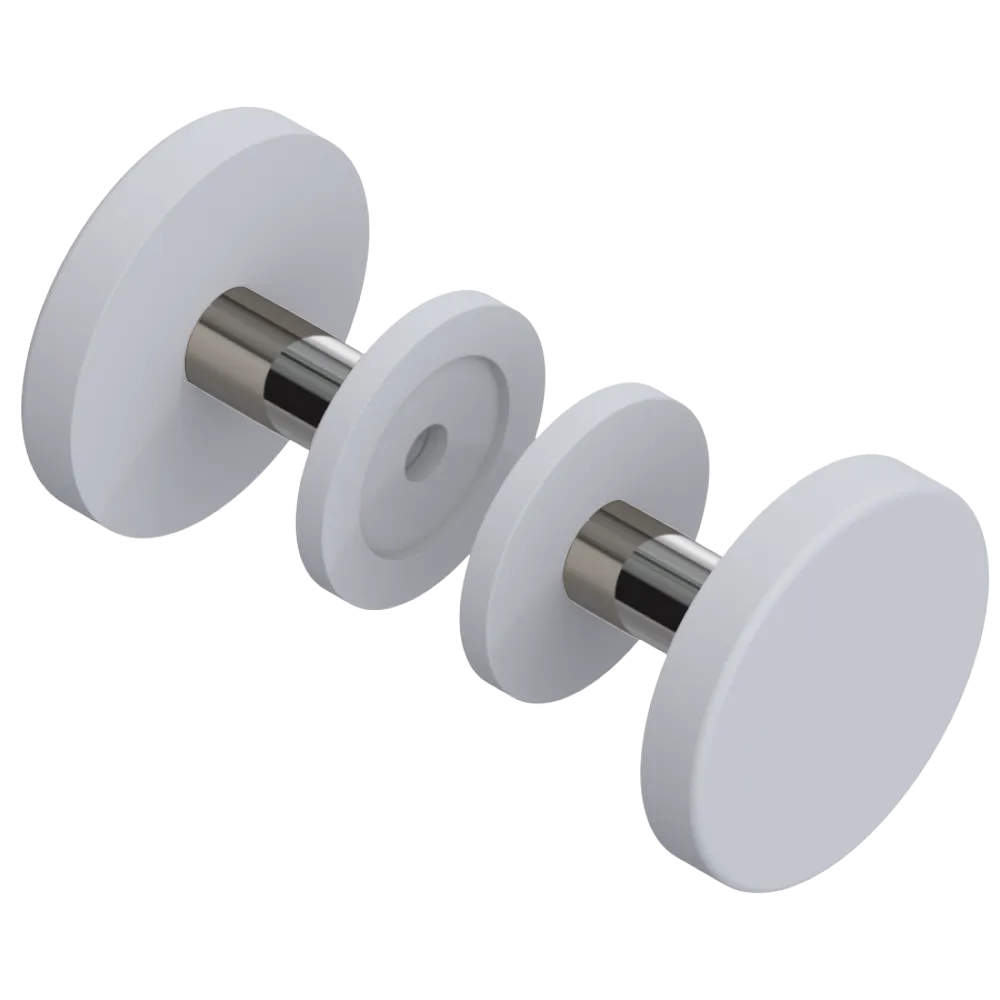 Rubinet Shower Door Knob (set) Matt White