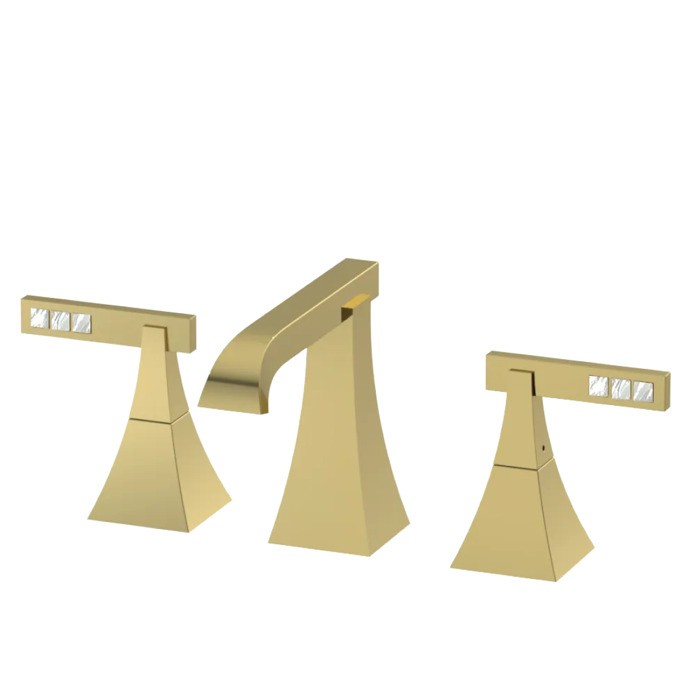 Rubinet Widespread Lav. Set. (less drain) Natural Brass