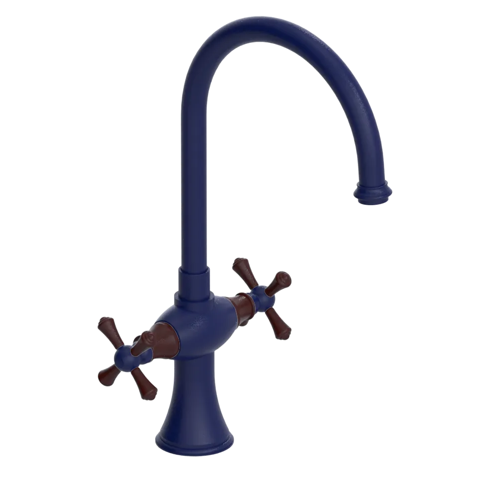 Rubinet Two Handle Single Hole Kitchen Set Midnight Blue