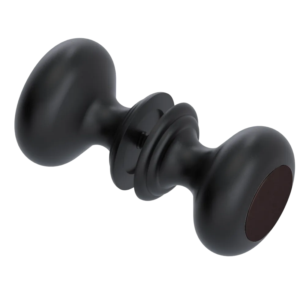 Rubinet Shower Door Knob (set) Matt Black