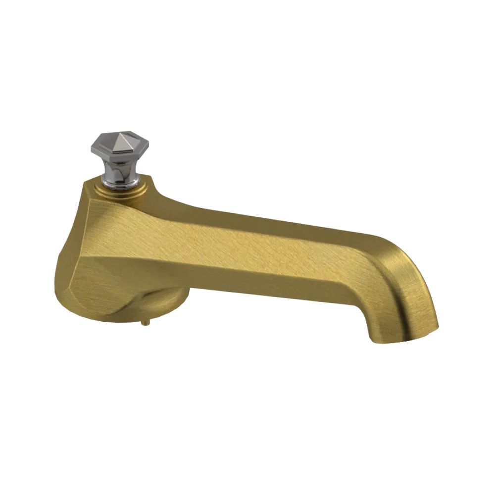 Rubinet Tub Filler Spout Deck Mount Antique Brass Matt