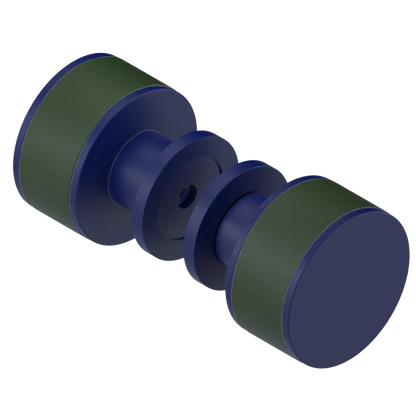 Rubinet Shower Door Knob (set) Midnight Blue