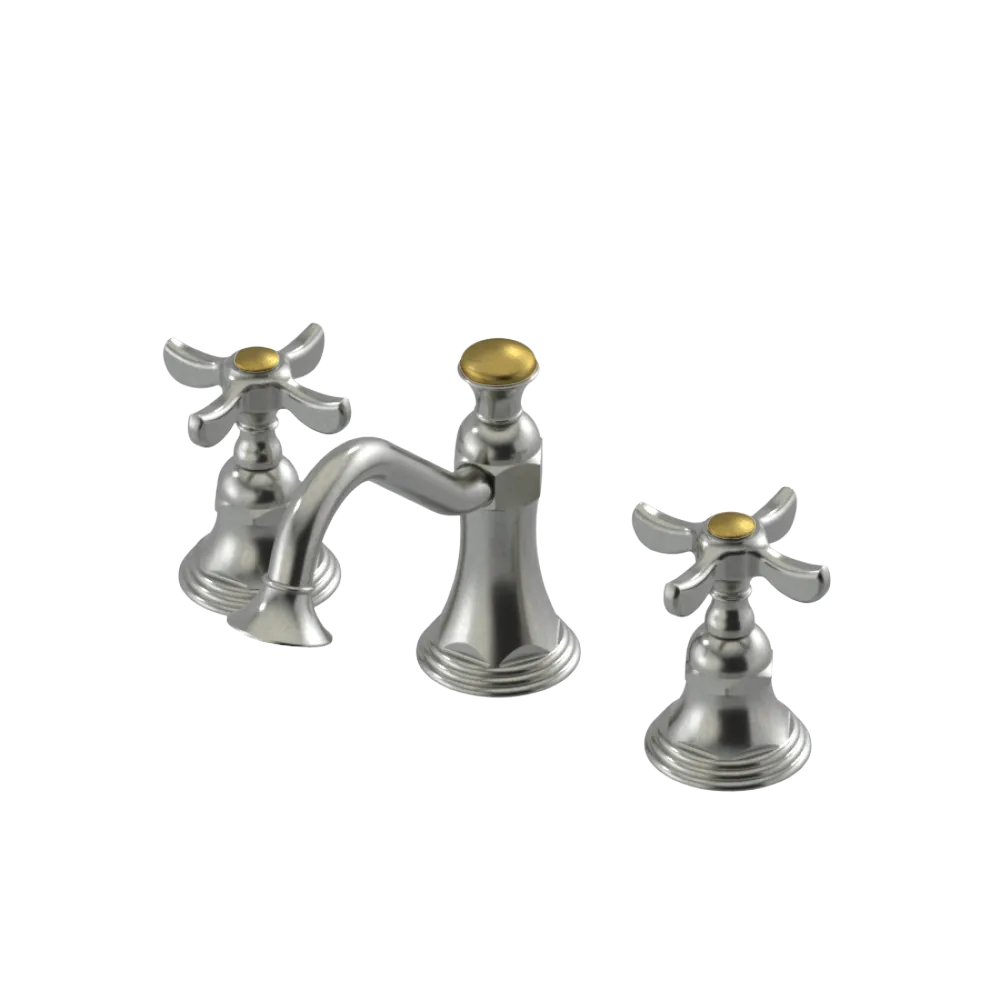 Rubinet Widespread Lav. Set. (less drain) Satin Nickel