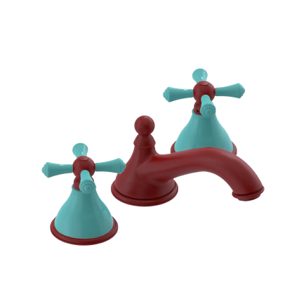 Rubinet Widespread Lav. Set. (less drain) Maroon