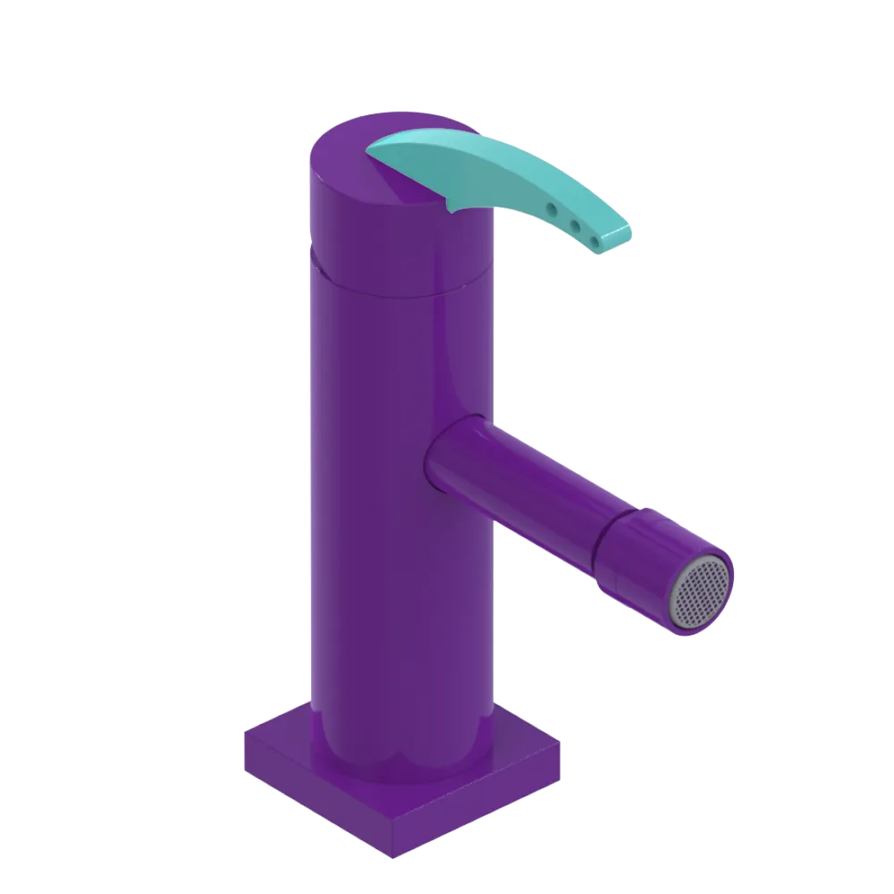 Rubinet Single Control Bidet Fitting (less drain) Purple Haze