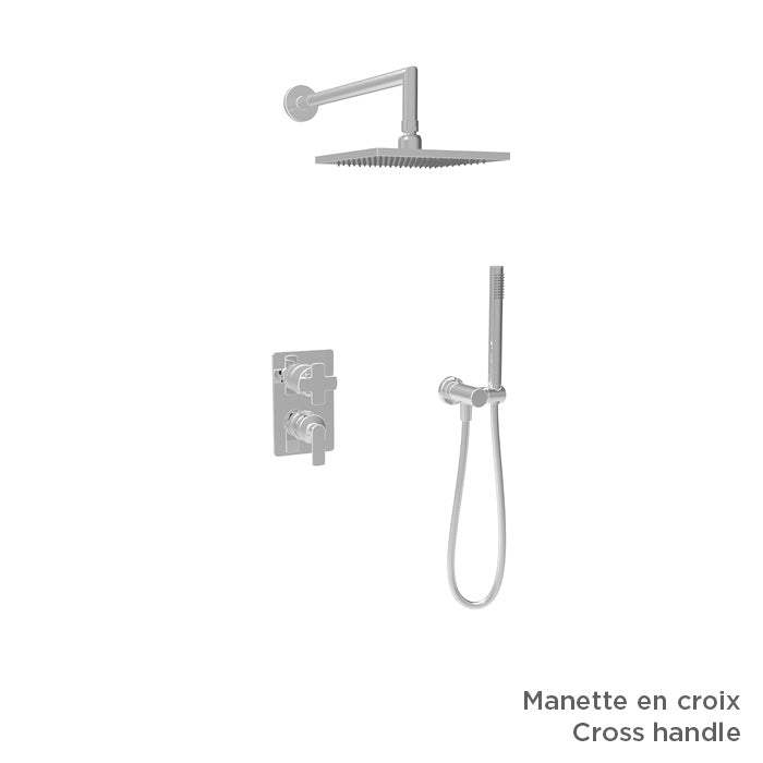 Baril Complete pressure balanced shower kit without handle