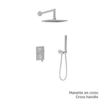 Baril Complete pressure balanced shower kit without handle