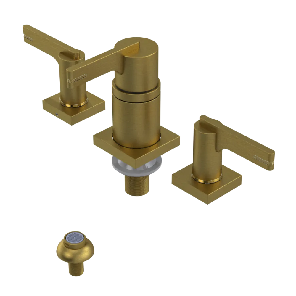 Rubinet Bidet Fitting with Spray, Diverter, and Vacum Breaker (Less Drain) Antique Brass Matt