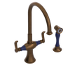 Rubinet Two Handle Single Hole Kitchen Set with Hand Spray Oil Rubbed Bronze