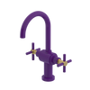Rubinet Single Hole Dual Handle Lav. Set with LaSalle Spout (less drain) Purple Haze