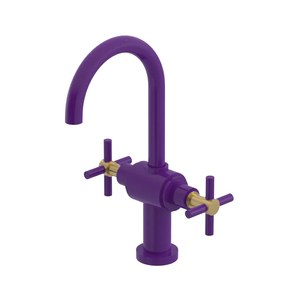 Rubinet Single Hole Dual Handle Lav. Set with LaSalle Spout (less drain) Purple Haze