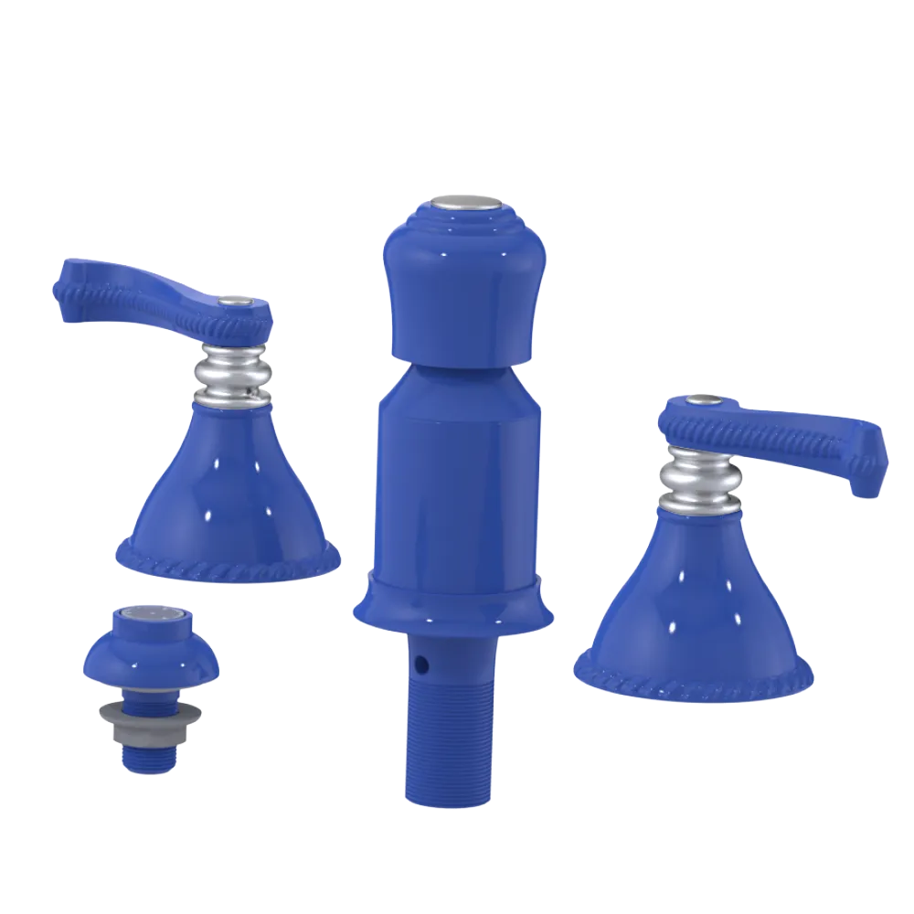 Rubinet Bidet Fitting with Spray, Diverter, and Vacum Breaker (Less Drain) Blu Jean