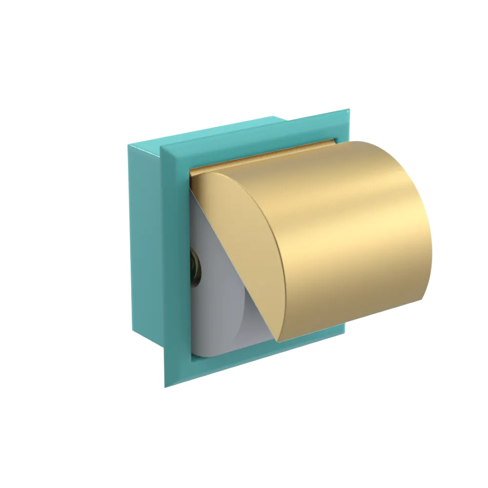 Rubinet RECESSED TOILET PAPER HOLDER Aqua