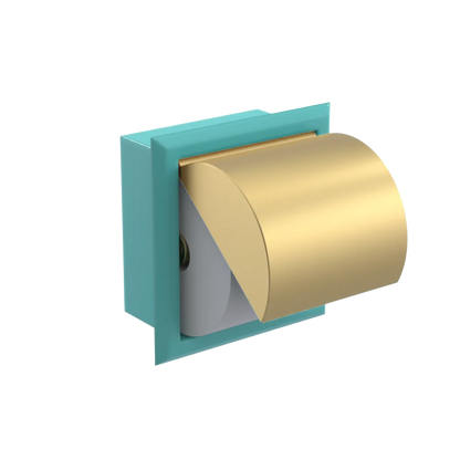 Rubinet RECESSED TOILET PAPER HOLDER Aqua