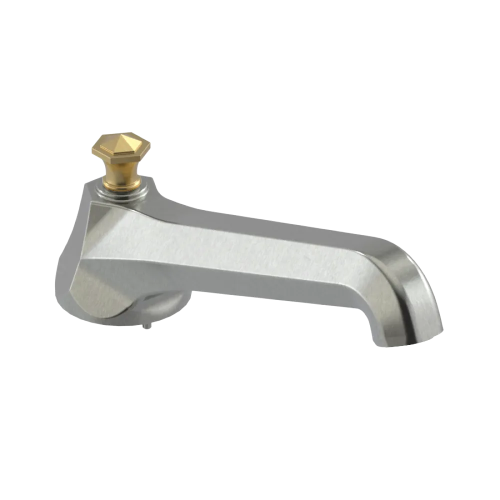 Rubinet Tub Filler Spout Deck Mount Satin Nickel