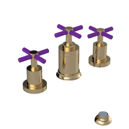 Rubinet Bidet Fitting with Spray, Diverter, and Vacuum Breaker (less drain) Gold