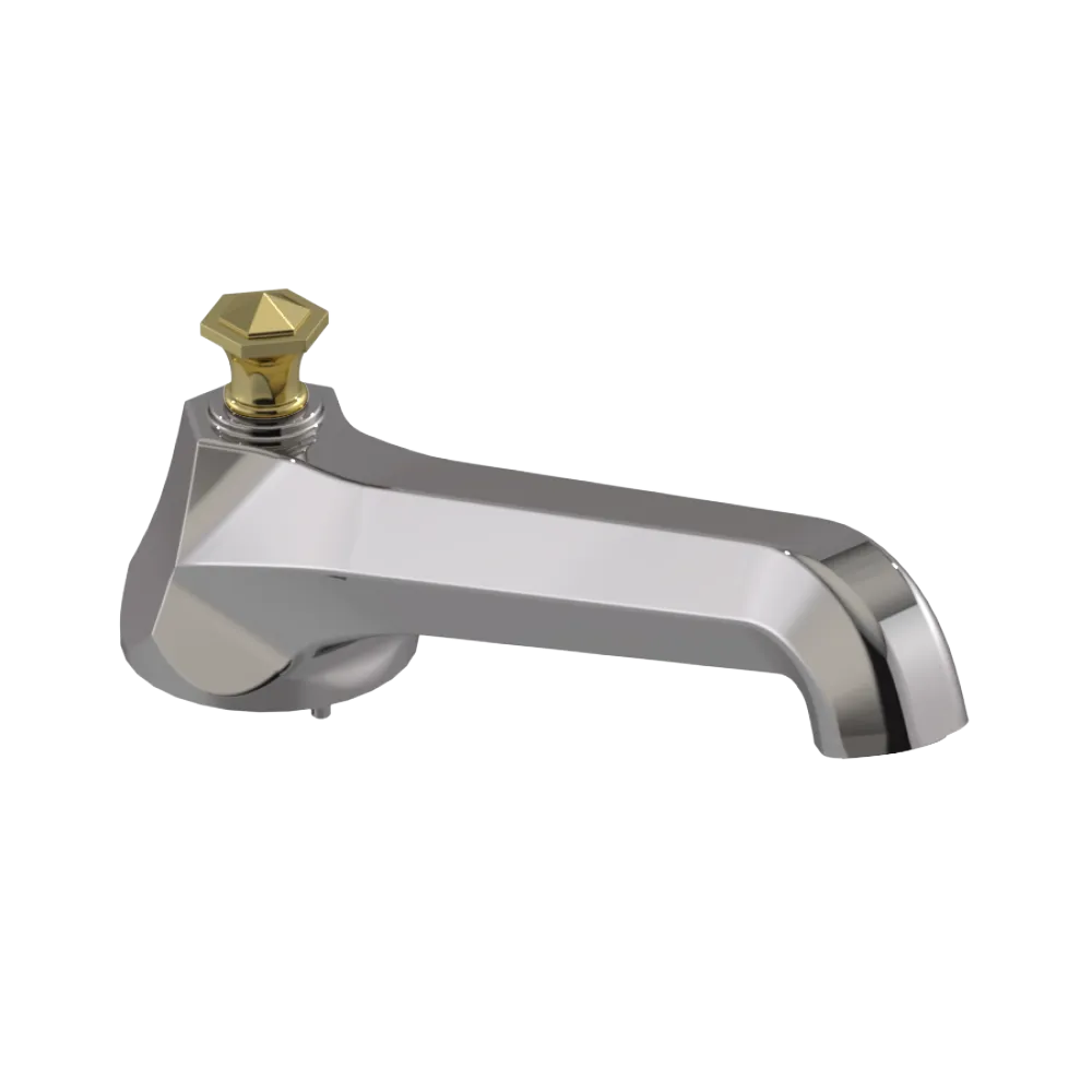 Rubinet Tub Filler Spout Deck Mount Polished Nickel