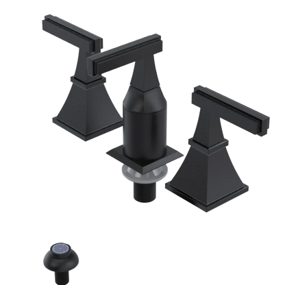 Rubinet Bidet Fitting with Spray, Diverter, and Vacum Breaker (Less Drain) Matt Black