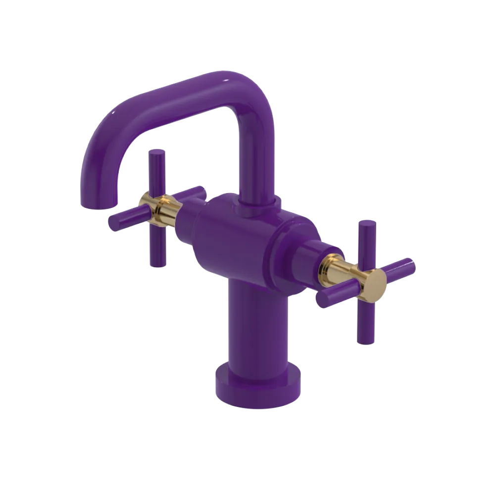 Rubinet Single Hole Dual Handle Lav. Set. (less drain) Purple Haze