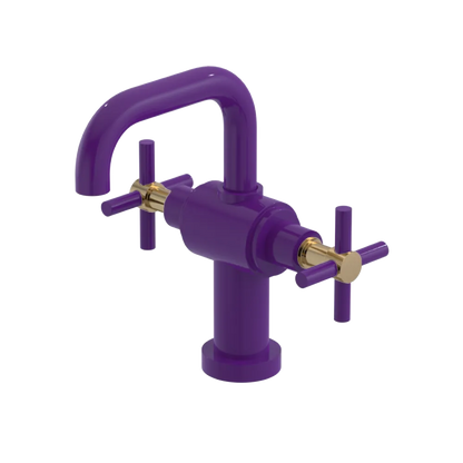 Rubinet Single Hole Dual Handle Lav. Set. (less drain) Purple Haze