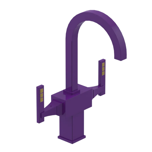 Rubinet Single Hole Dual Handle Lav. Set. (less drain) Purple Haze