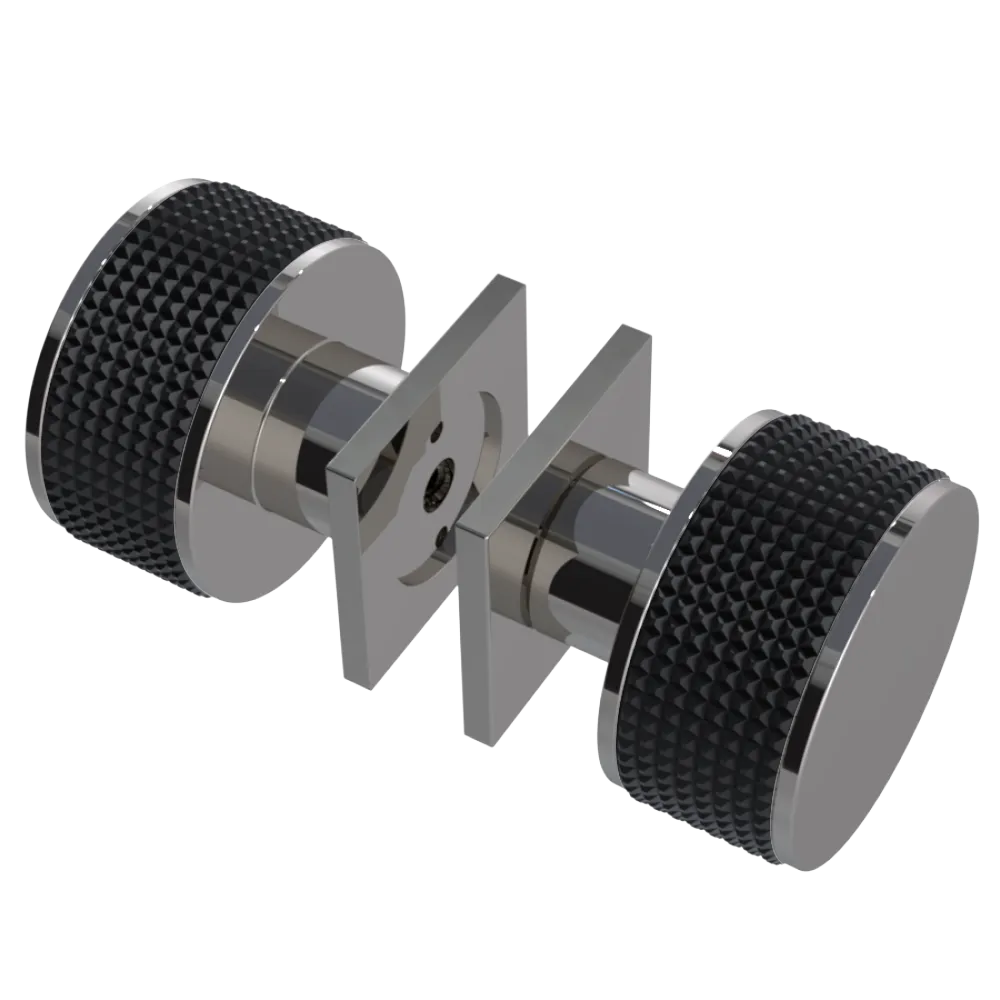 Rubinet Shower Door Knob (set) Polished Nickel
