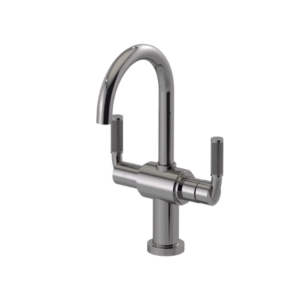 Rubinet Single Hole Dual Handle Lav. Set. (less drain) Polished Nickel