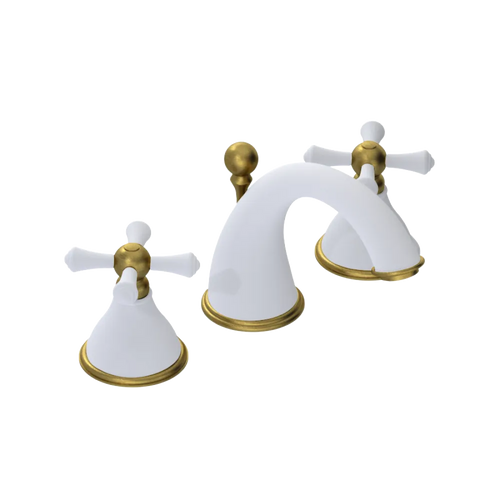 Rubinet Widespread Lav. Set. (less drain) Matt White