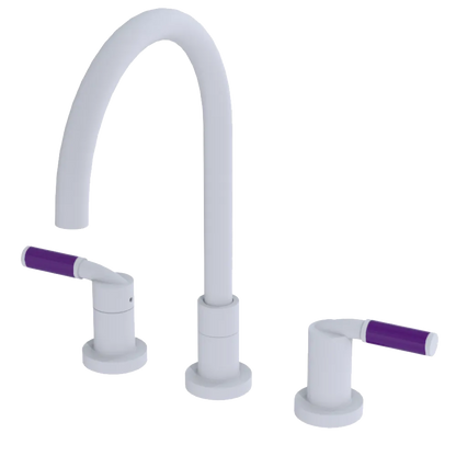 Rubinet Widespread Kitchen Set Matt White