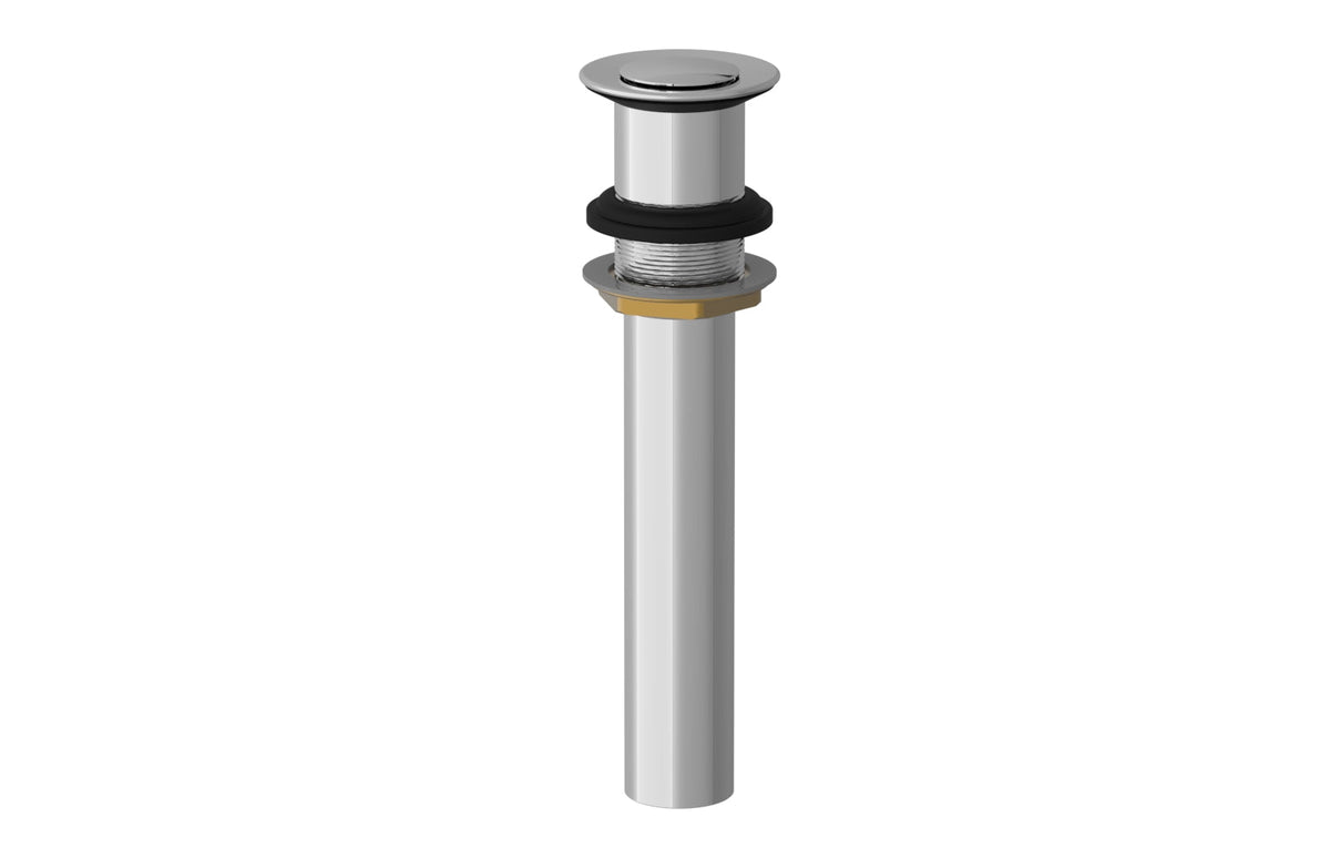 Push To Close Drain with NO Overflow 3-517 – Polished Chrome