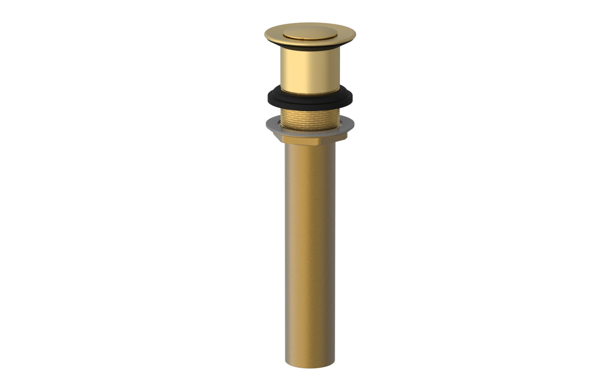 Push To Close Drain with NO Overflow 3-517 – Burnished Gold
