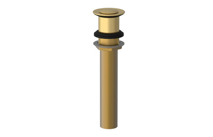 Push To Close Drain with NO Overflow 3-517 – Burnished Gold