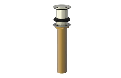 Push To Close Drain with NO Overflow 3-517 – Satin Nickel