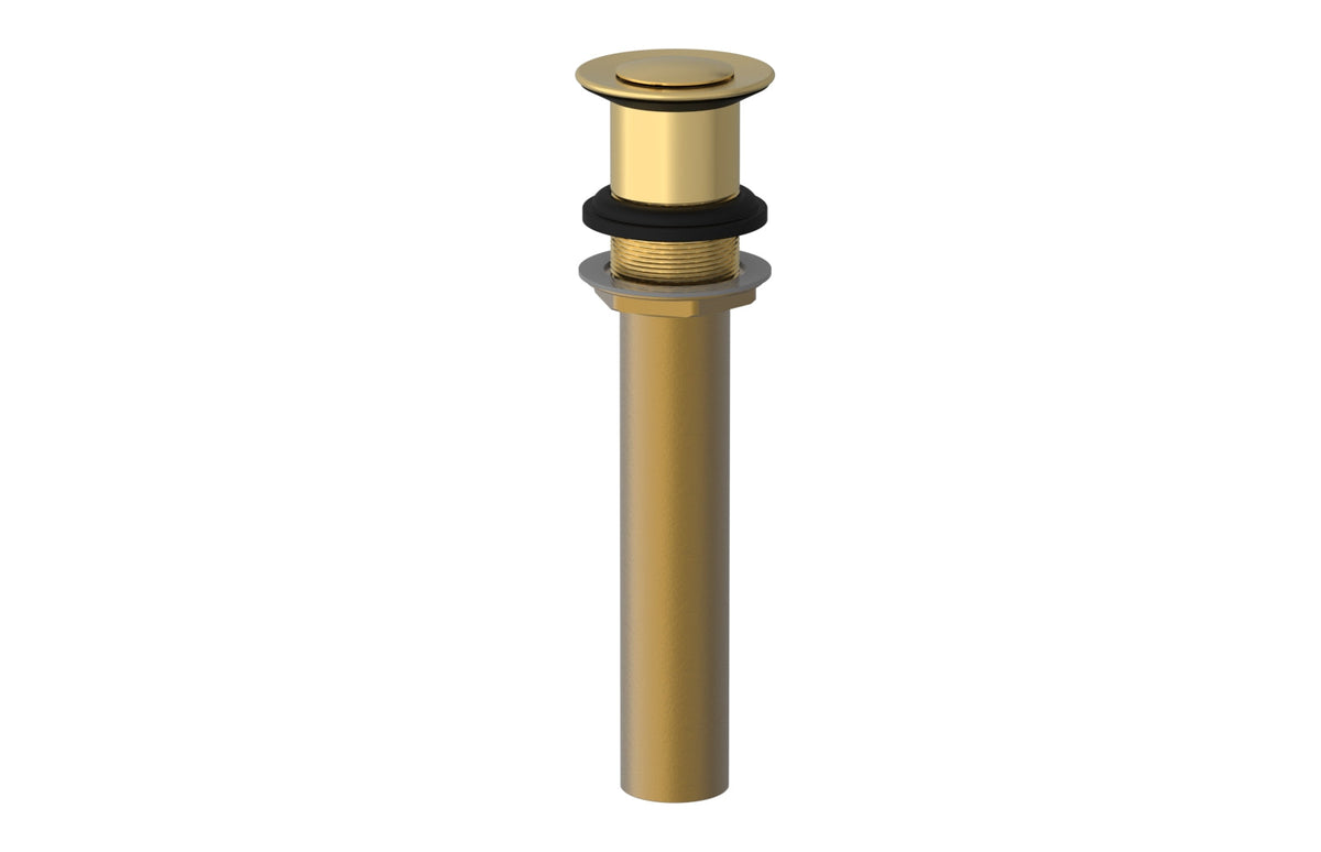 Push To Close Drain with NO Overflow 3-517 – Satin Gold