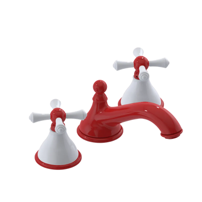 Rubinet Widespread Lav. Set. (less drain) Red