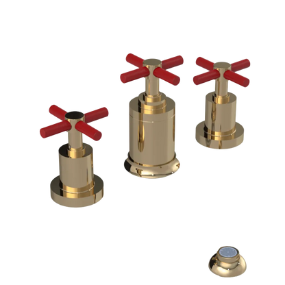 Rubinet Bidet Fitting with Spray, Diverter, and Vacuum Breaker (less drain) Gold