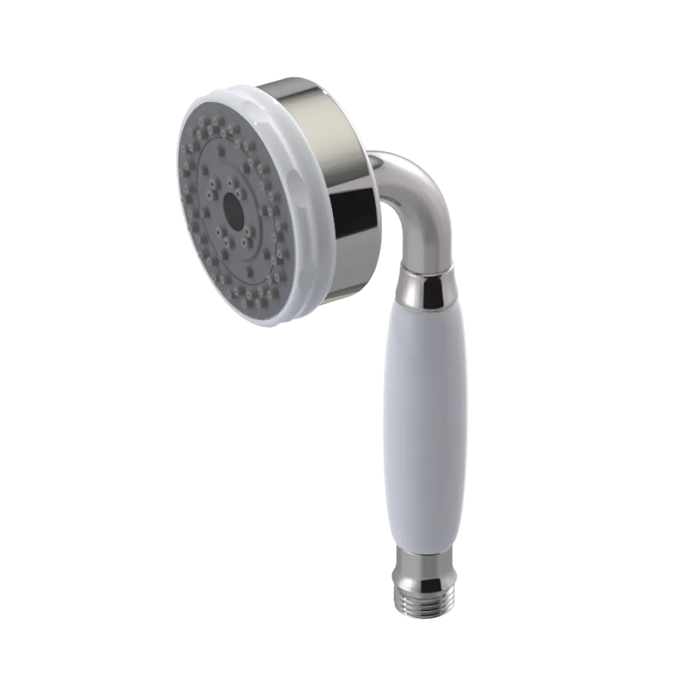Rubinet 3 Function Hand Held Shower Only Polished Nickel