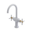 Rubinet Single Hole Dual Handle Lav. Set with LaSalle Spout (less drain) White