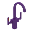 Rubinet Single Hole Dual Handle Lav. Set. (less drain) Purple Haze