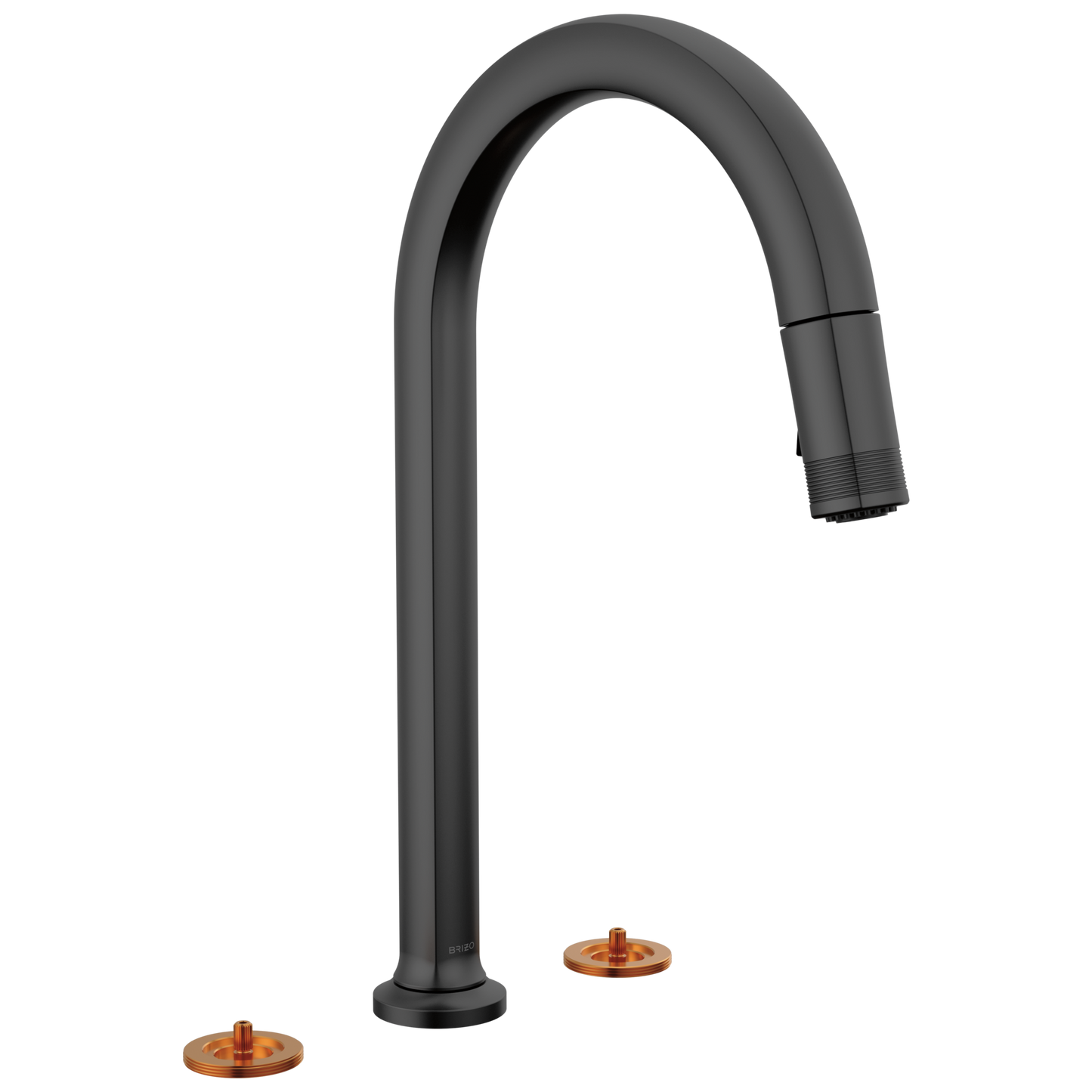 Brizo Widespread Pull Down Faucet With Arc Spout Less Handles