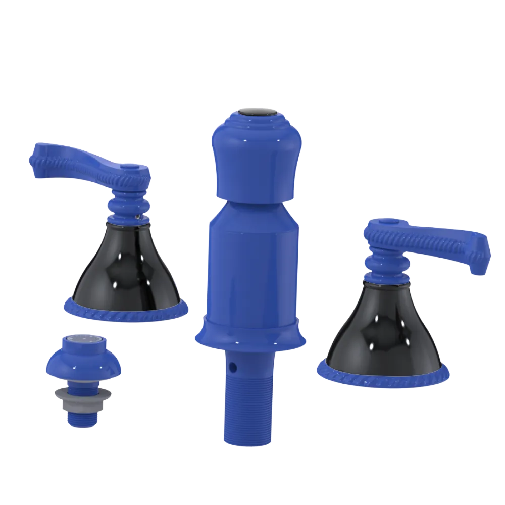 Rubinet Bidet Fitting with Spray, Diverter, and Vacum Breaker (Less Drain) Blu Jean