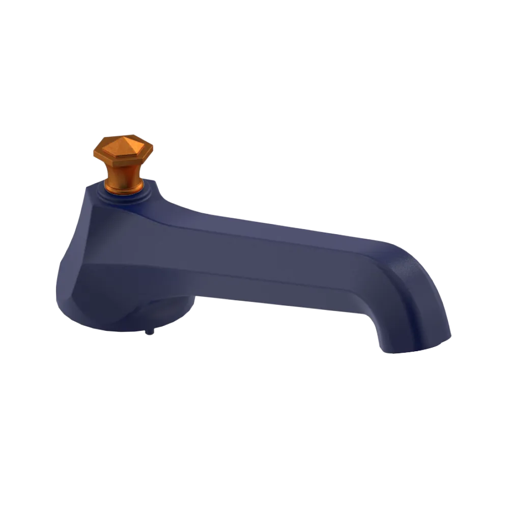 Rubinet Tub Filler Spout Deck Mount Midnight Blue