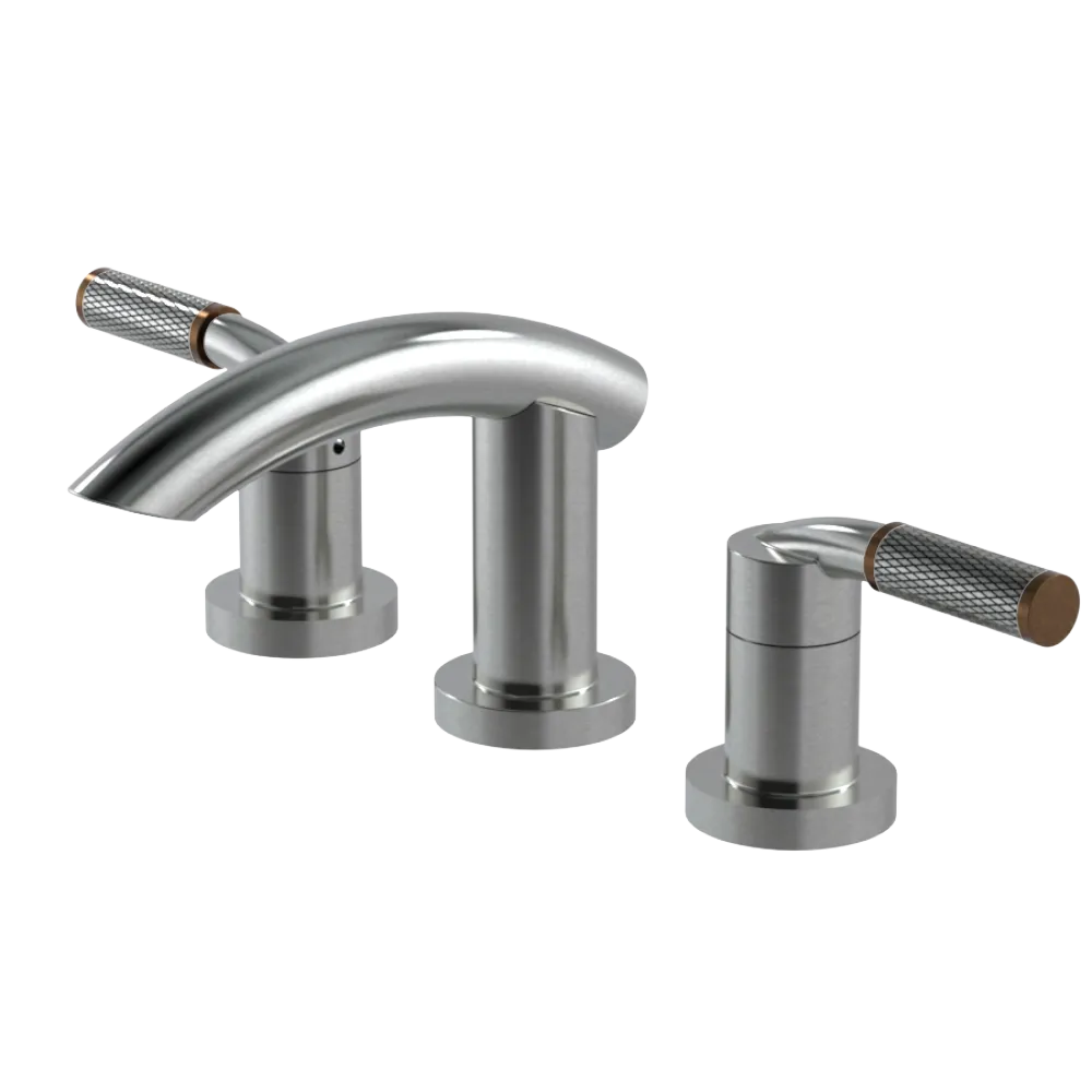 Rubinet Widespread Lav. Set. (less drain) Satin Nickel