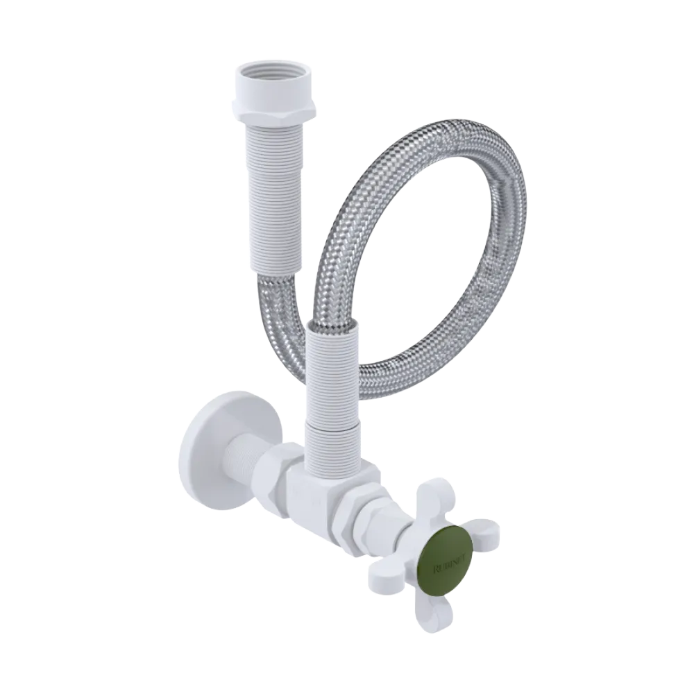 Rubinet Exposed Supply Kit (classic) Matt White