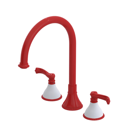 Rubinet Widespread Kitchen Set Red