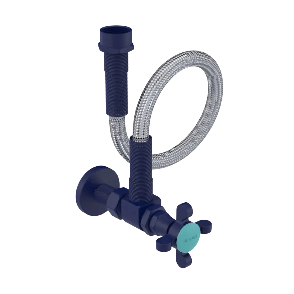 Rubinet Exposed Supply Kit (classic) x2 Midnight Blue