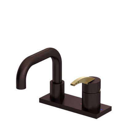 Rubinet 4" Centre Single Control Lav. Set. with Genesis spout (less drain) Oil Rubbed Bronze