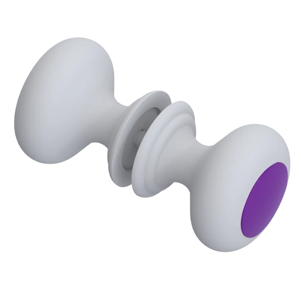 Rubinet Shower Door Knob (set) Matt White