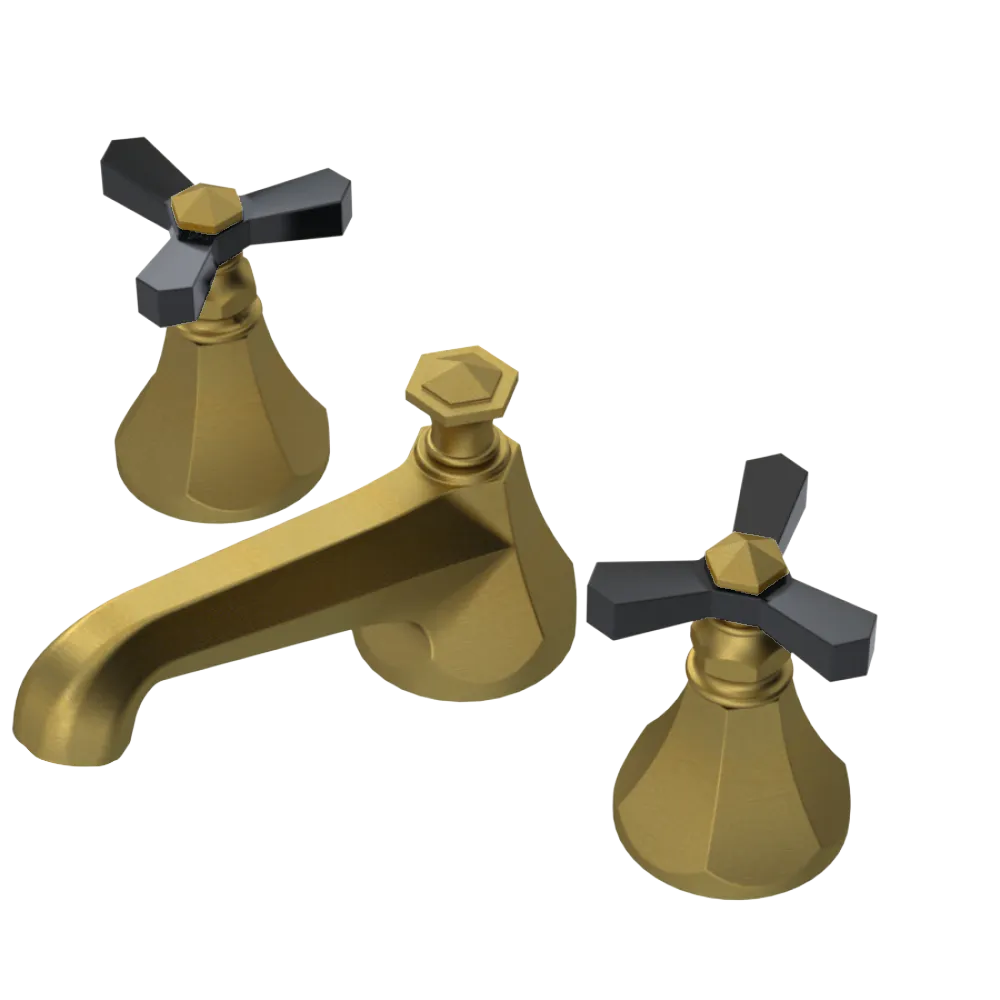 Rubinet Widespread Lav. Set. (less drain) Antique Brass Matt